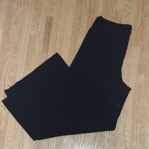 Black Knit Wide Leg Pants
